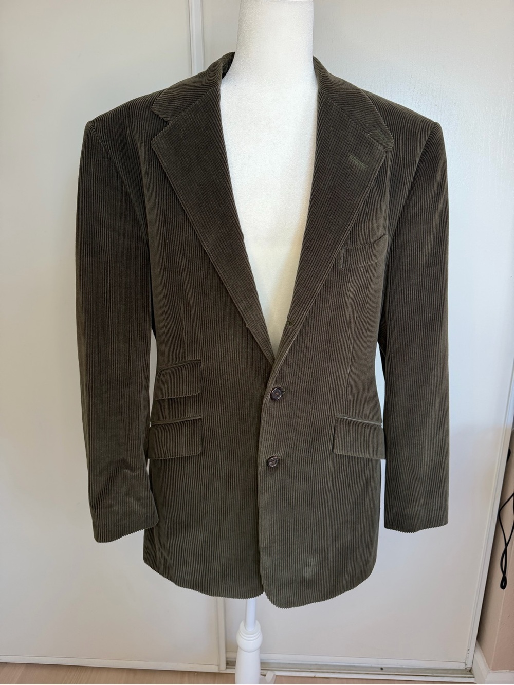 Ralph Lauren Purple Label Olive Green Cashmere and Cotton Blazer